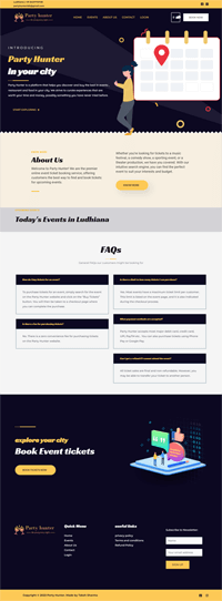 Party Hunter Portfolio - Taksh Sharma