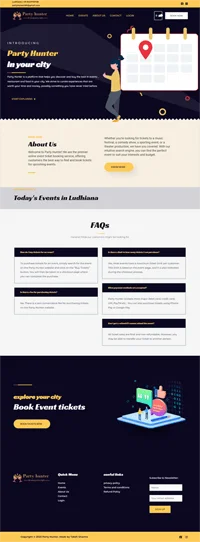 Party Hunter Portfolio - Taksh Sharma